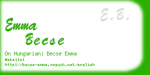 emma becse business card